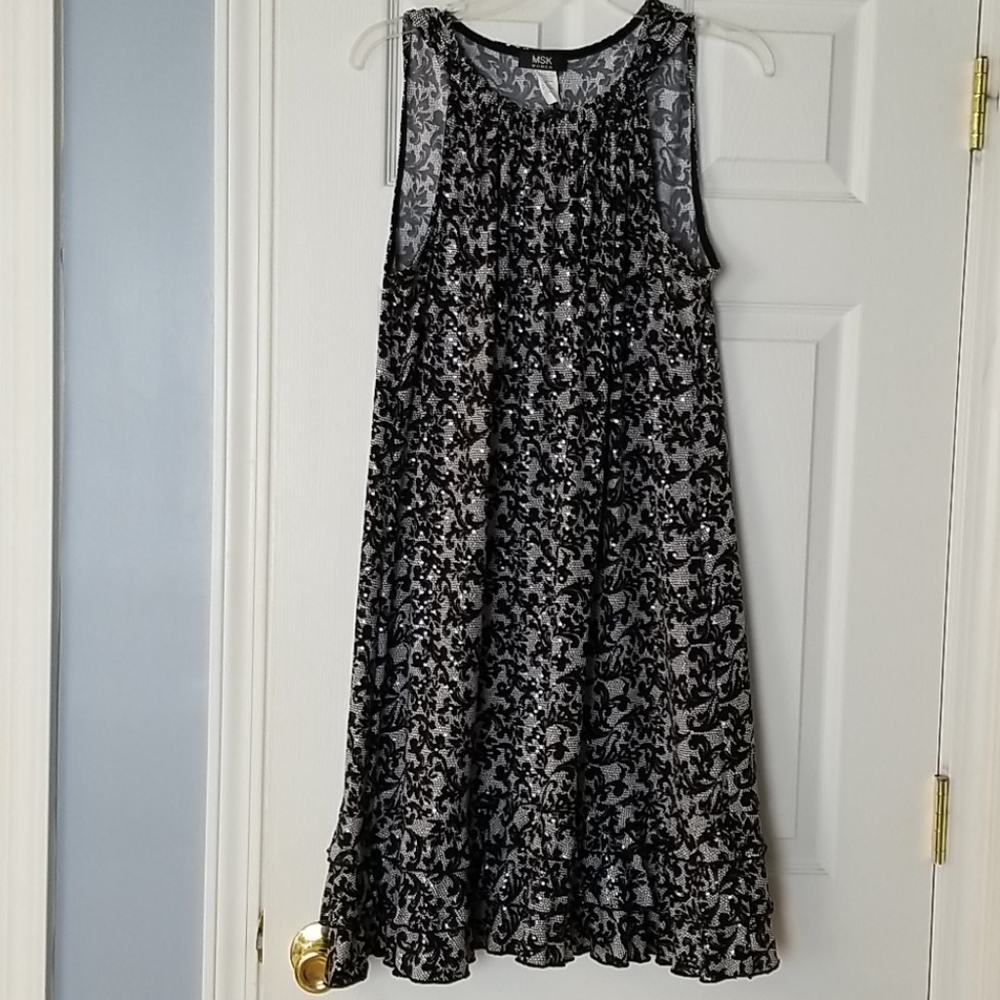 Black and White Sparkling Dress